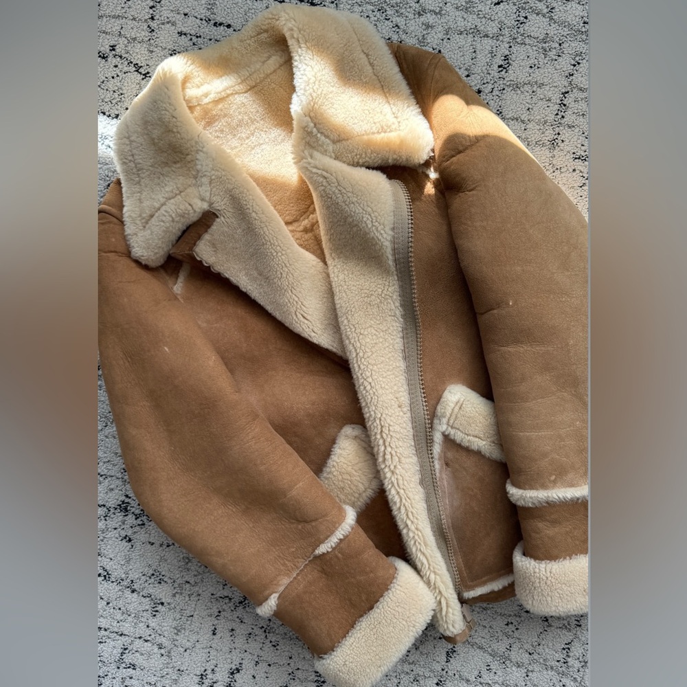 SOLD **VINTAGE SHEARLING JACKET BY LEATHER ATTIC